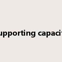 supporting capacity是什么意思