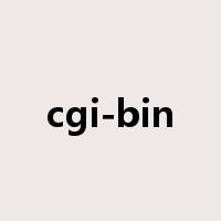 cgi-bin是什么意思