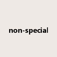 non-special是什么意思