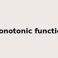 monotonic function是什么意思