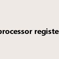 processor register是什么意思