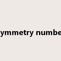 symmetry number是什么意思