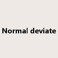 Normal deviate是什么意思