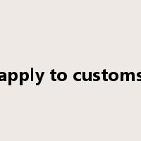 apply to customs是什么意思