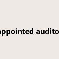 appointed auditor是什么意思