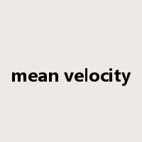 mean velocity是什么意思