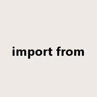 import from是什么意思