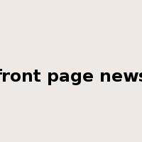 front page news是什么意思