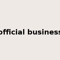 official business是什么意思