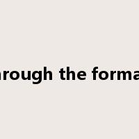 go through the formalities是什么意思