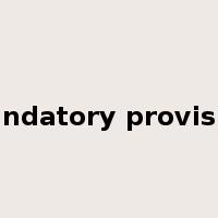 mandatory provision是什么意思