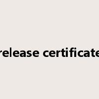 release certificate是什么意思