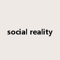 social reality是什么意思
