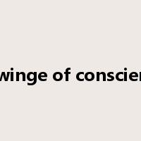 a twinge of conscience是什么意思