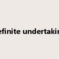 definite undertaking是什么意思