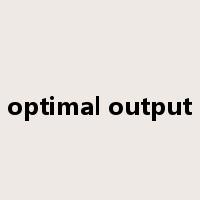 optimal output是什么意思