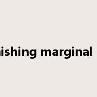 diminishing marginal utility是什么意思