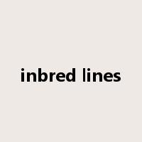 inbred lines是什么意思