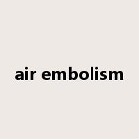 air embolism是什么意思