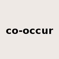 co-occur是什么意思