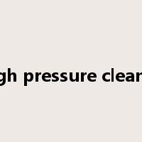 high pressure cleaner是什么意思