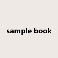 sample book是什么意思