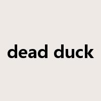 dead duck是什么意思