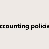 accounting policies是什么意思