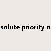 absolute priority rule是什么意思