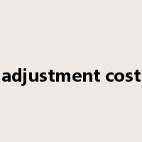adjustment cost是什么意思