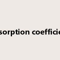 absorption coefficient是什么意思