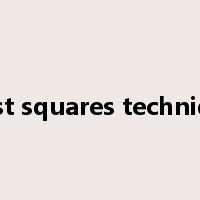 least squares technique是什么意思