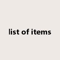 list of items是什么意思