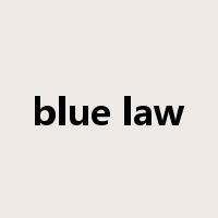 blue law是什么意思