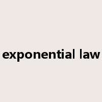 exponential law是什么意思