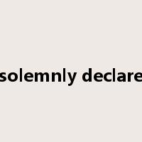 solemnly declare是什么意思