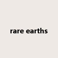rare earths是什么意思