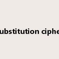 substitution cipher是什么意思