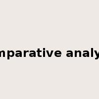 comparative analysis是什么意思