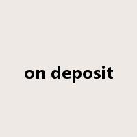 on deposit是什么意思