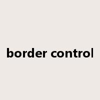 border control是什么意思