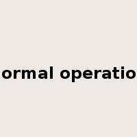 normal operation是什么意思