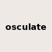 osculate是什么意思