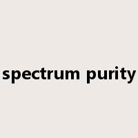 spectrum purity是什么意思