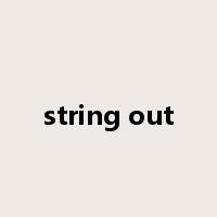 string out是什么意思