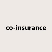 co-insurance是什么意思