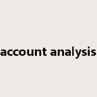 account analysis是什么意思