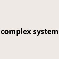 complex system是什么意思