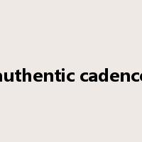 authentic cadence是什么意思