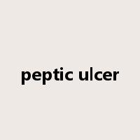 peptic ulcer是什么意思